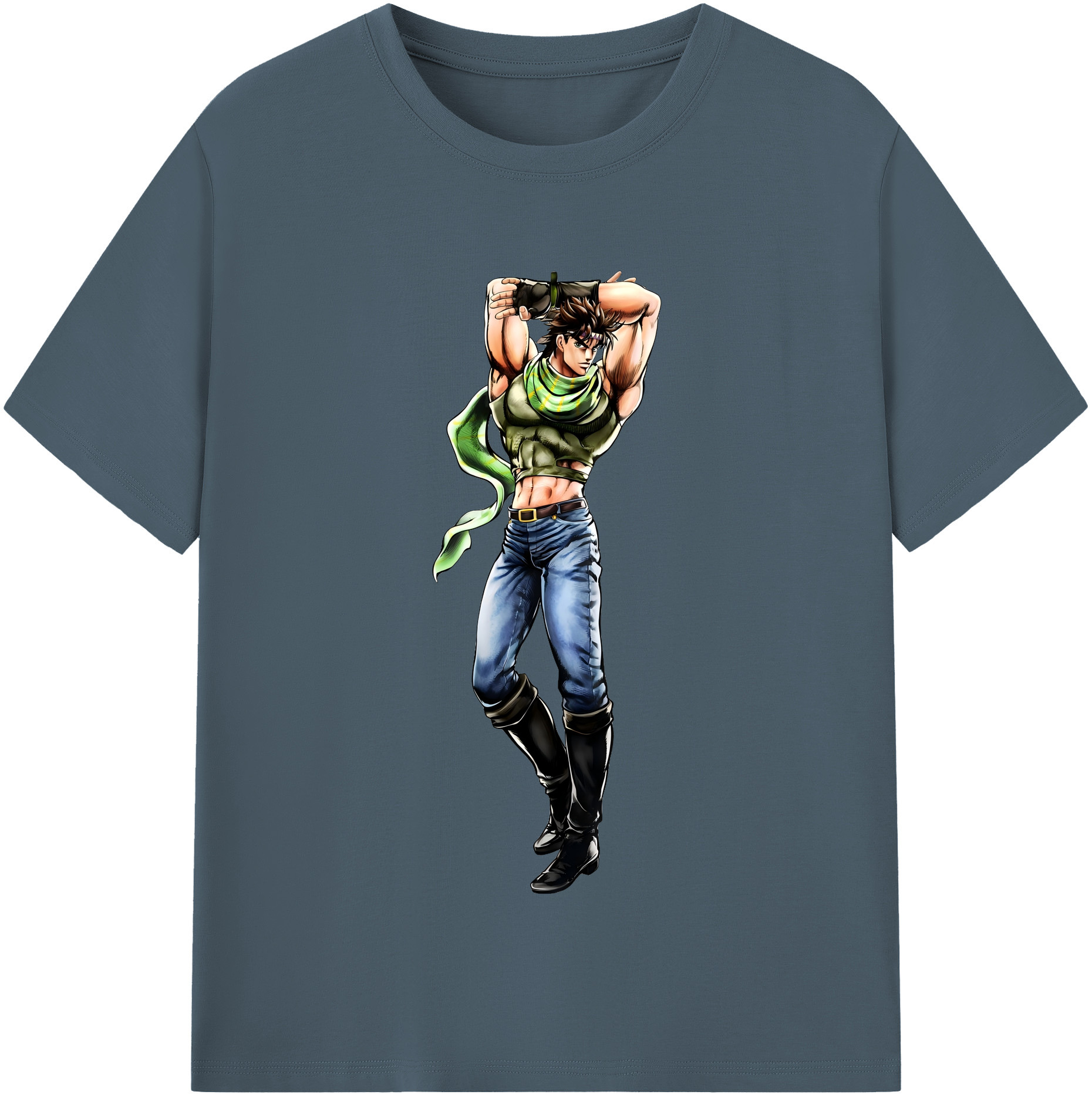 （画像用） ジョジョの奇妙な冒険 ジョセフ?ジョースター JoJo's Bizarre Adventure Joseph Joestar 綿100％半袖Tシャツ（フロントプリント）